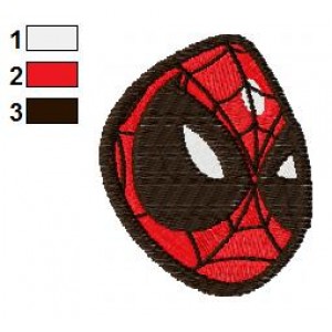 Spiderman Angry Face Embroidery Design
